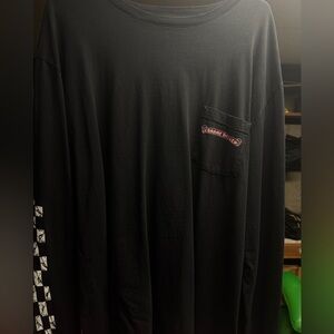 Chrome Hearts Black Long Sleeve Tee with White Accents
